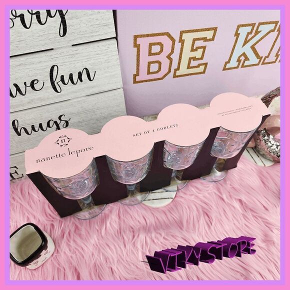 NWT {Nannette} {Lepore} Goblet Set: Elegant Dining Delight! NWT - Picture 4 of 4